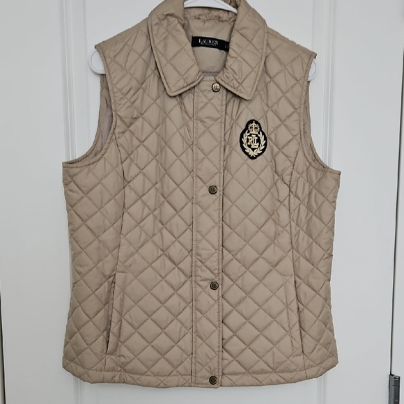 Ralph Lauren Jackets & Blazers - Ralph Lauren Beige Quilted Vest